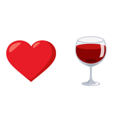 ❤🍷 Emoji Domain EmojiOne rendering